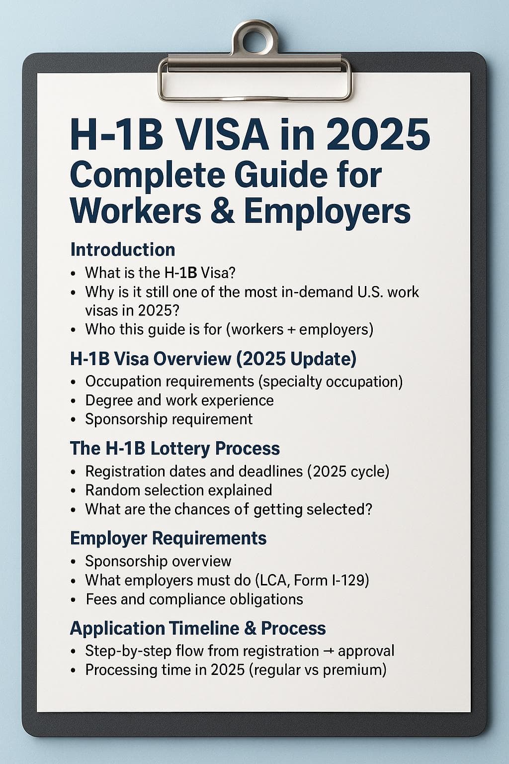 H-1B Visa in 2025 – Complete Guide for Workers & Employers